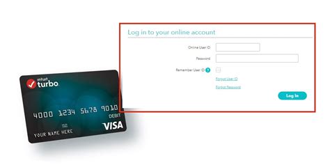 Www.turbodebitcard com - Track your account 24/7 and more with Turbo® Visa® Debit Card. FEATURES: • Activate a new card. • Find a free ATM*. • Pay bills anytime, anywhere. • Deposit checks. • Get direct deposit info. • Slide for balance. • Find places to deposit cash. 